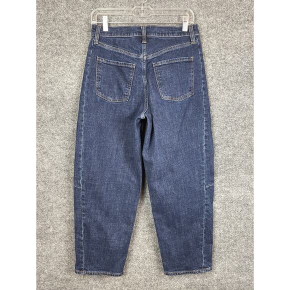 Old Navy High Rise Baggy Barrel Leg Evie Jeans Size 4 Blue - Picture 7 of 10